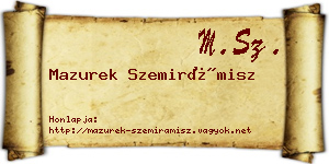 Mazurek Szemirámisz névjegykártya